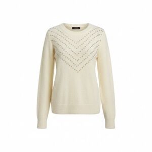 Nanette Lepore Cream Sweater with Silver Details